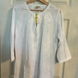 White Cotton Blouse - NWT